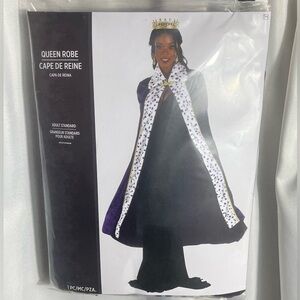 Adults Royal Queen Robe Halloween Costume NWT One Size Fits Most 48in.